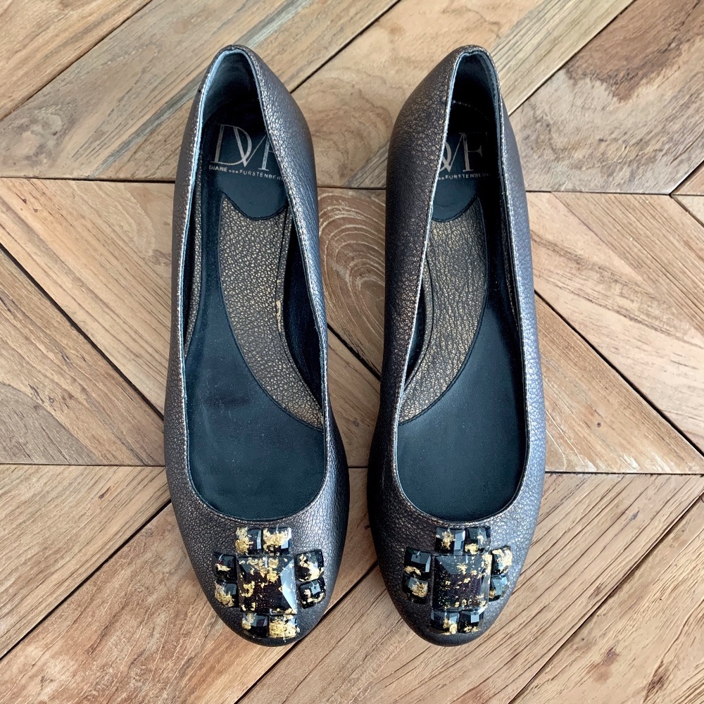 Diane Von Furstenberg / DVF Leather Flats - 8M